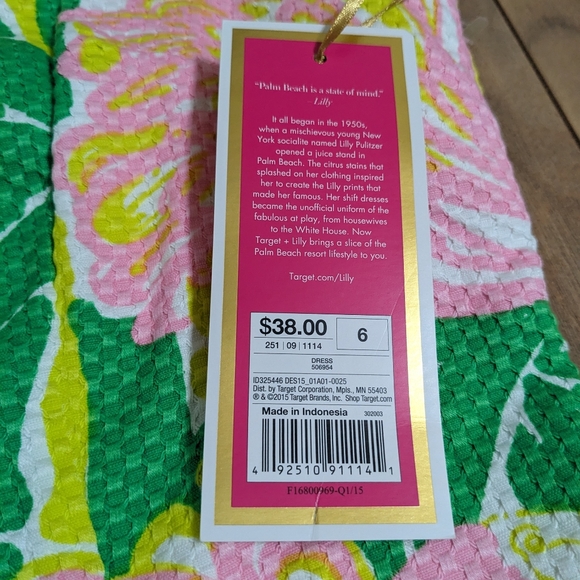 NWT! Lilly Pulitzer Target Flamingo Fan Dance Shift Dress Size 6 - Picture 4 of 15